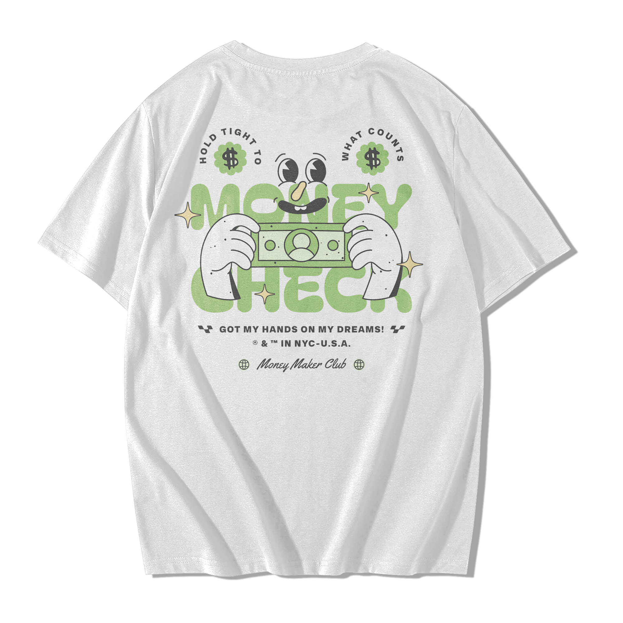 Alfaq Money Check Oversized T-Shirt for Men